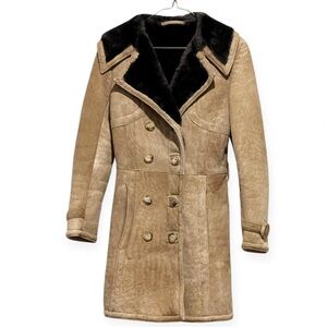 Sawyer Vintage Shearling Spring Lamb Coat Size XS